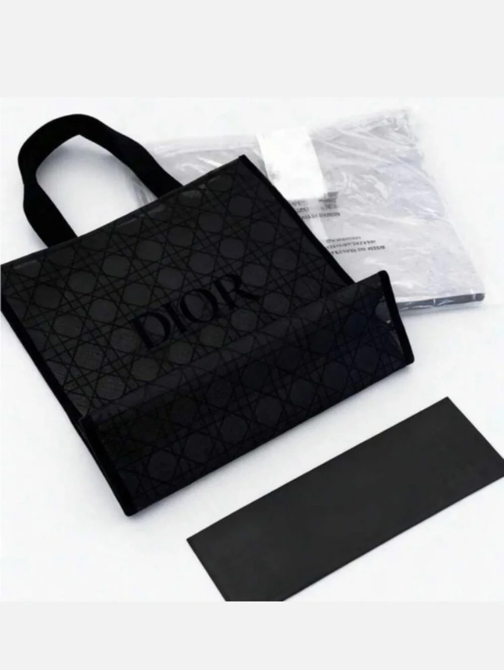 Dior VIP Black Mesh Tote Bag